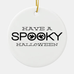 Rond En Céramique Typographie éffrayante Ornement Halloween