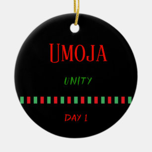 Rond En Céramique Umoja - Jour 1 de Kwanzaa Ornement