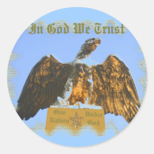 Rond En Dieu, nous faisons confiance à Eagle Sticker
