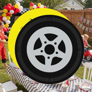 Rond enfants course automobile Invitations de fête