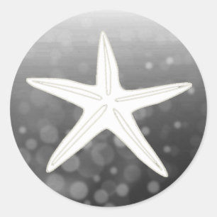 Rond Enregistrer la date Sticker Mariage Black Starfish