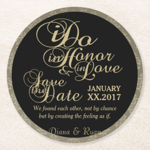 Rond Enregistrer les Dessous de verre de date