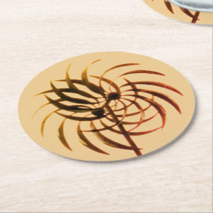 Rond Ensemble de Dessous de verre en papier - Métal Ken