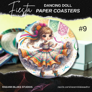 Rond Ensembles de dessous de verre en papier Fiesta Dan