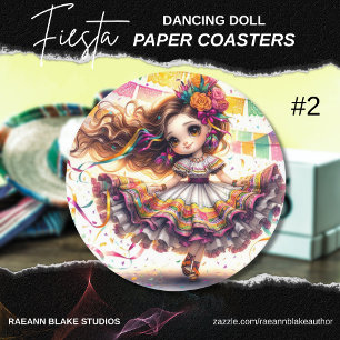 Rond Ensembles de dessous de verre en papier Fiesta Dan
