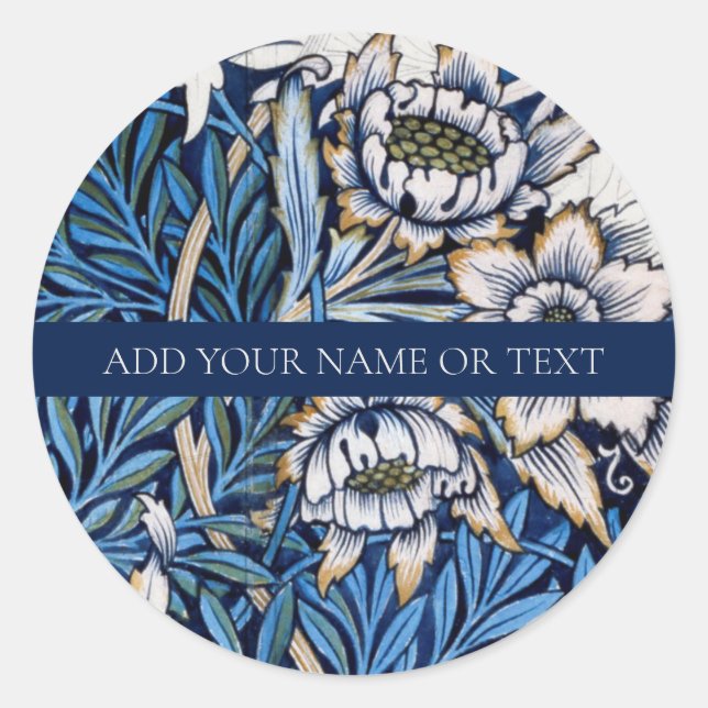 ROND ENVELOPE SEAL STICKER : WILLIAM MORRIS (Devant)