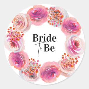 Rond Épouse pour être Fête des mariées Sticker brillant