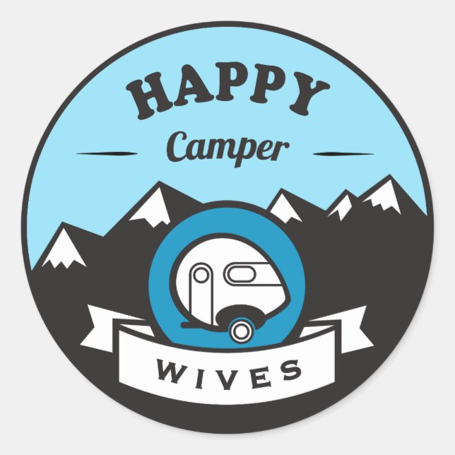 Rond Epouses de camping-cars - Sticker de 3 pouces (Devant)