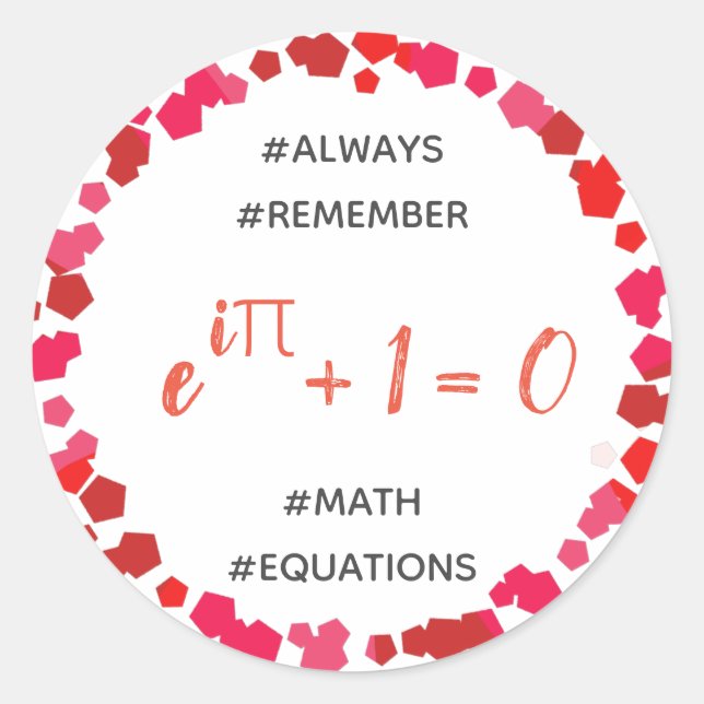 Rond Équation mathématique - Sticker enseignant/étudian (Devant)