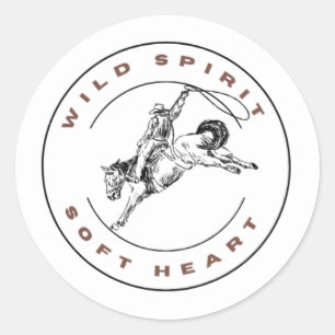 Rond Esprit sauvage, Sticker Coeur doux