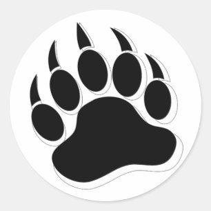 Rond Étonnant Gay Bear griffe B&W 3D effet Sticker