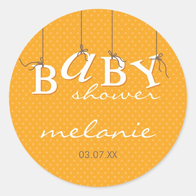 Rond ÉVÉNEMENT STICKER :: lettres bébé 1 (Devant)