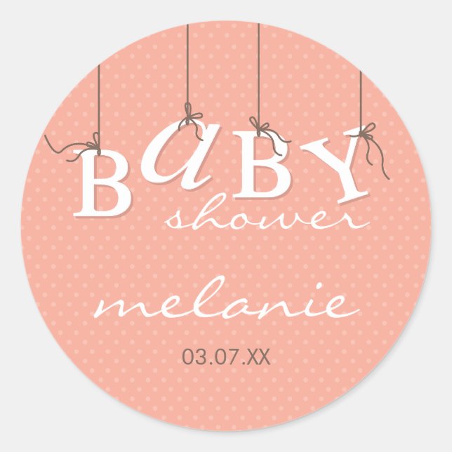 Rond ÉVÉNEMENT STICKER :: lettres bébé 5 (Devant)