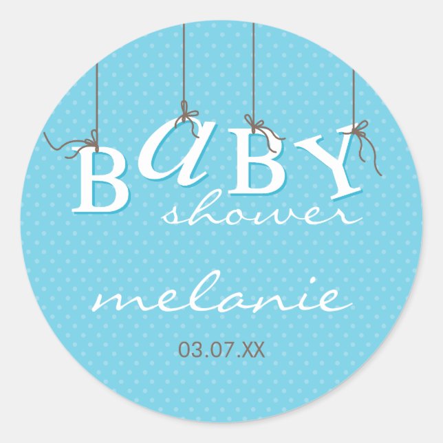 Rond ÉVÉNEMENT STICKER :: lettres bébé 8 (Devant)