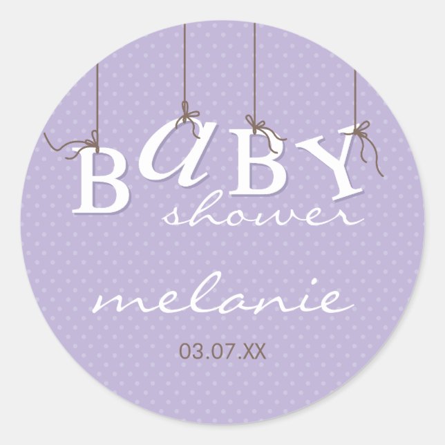 Rond ÉVÉNEMENT STICKER :: lettres bébé 9 (Devant)