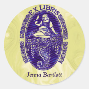 Rond Ex Libris Dutch Blue Sticker
