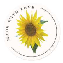 Fabriqué avec amour, Sticker de tournesol