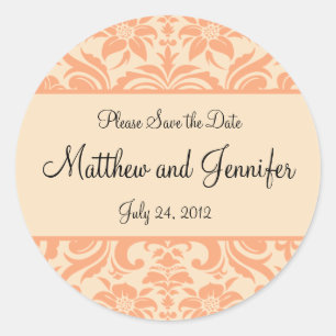 Rond Faire-part mariage Enregistrer le sticker de date