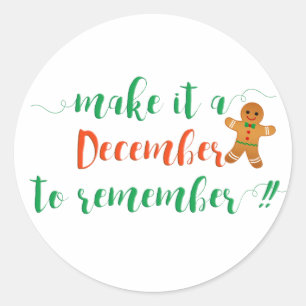 Rond FAITES UN DÉCEMBRE À RAPPELER - Sticker de Noël