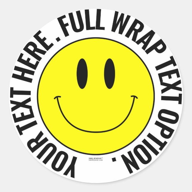 Rond Faites votre propre Smilie Sticker rond, Enveloppe (Devant)