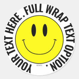 Rond Faites votre propre Smilie Sticker rond, Enveloppe