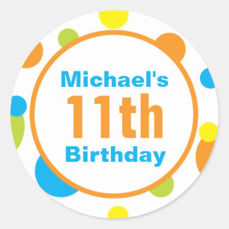 Rond Favor Sticker - Splashing Fun in the Sun