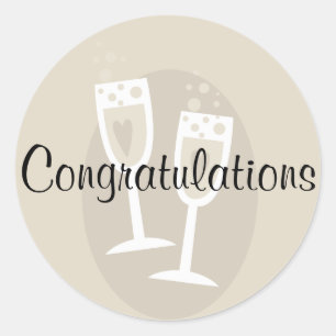 Rond Félicitations Sticker Mariage