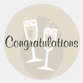 Rond Félicitations Sticker Mariage