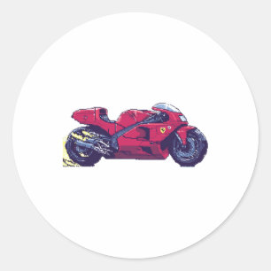 Rond Ferrari Concept Bike - Retro Pixel Art Sticker