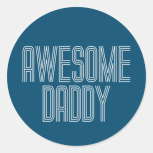 Rond Fête des pères simple et incroyable papa   Sticker