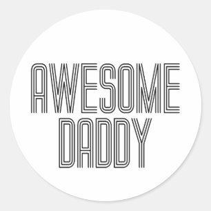 Rond Fête des pères simple et incroyable papa   Sticker
