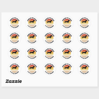 Rond Fier d'avoir un petit Sticker Dachshund Wiener