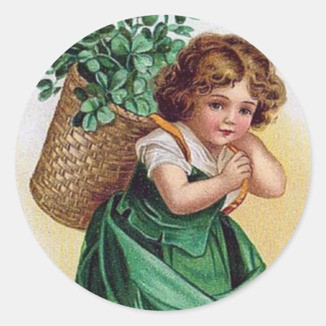 Rond Fille shamrock - Sticker (Devant)