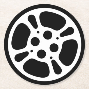 Rond Film Reel / Dessous de verre de papier de nuit pou