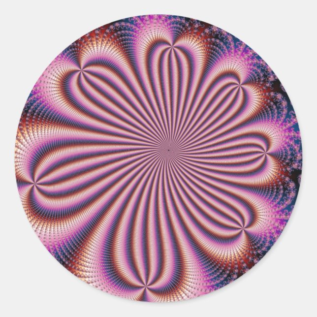 Rond Fleur - Sticker fractal (Devant)