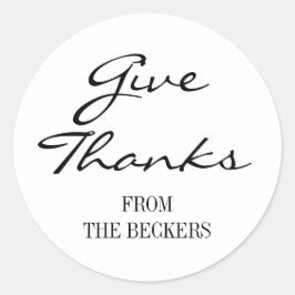 Rond Flore Rustique Donnez Merci Sticker Thanksgiving