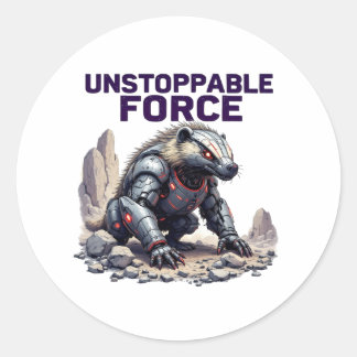 Rond Force imbattable - Sticker de blaireau de miel rob