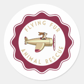 Rond Fourrure volante - Sticker pilote chien