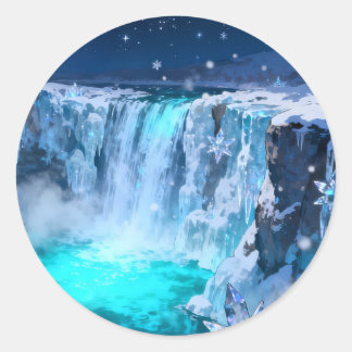 Rond Frozen Crystal Falls Sticker Sheet