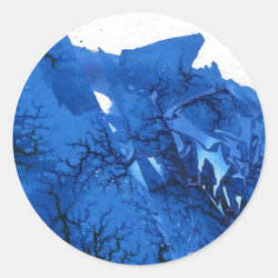 Rond "Frozen Ridge #4" Sticker abstrait Design