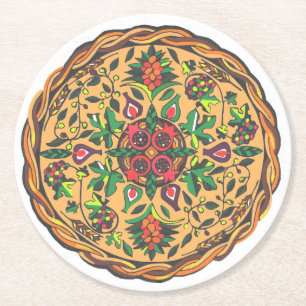 Rond Fruits des dessous de verre de l'Israël