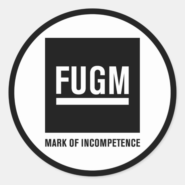 Rond FUGM 3" par Sticker SAB (Devant)
