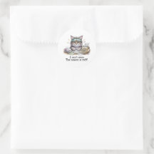 Funny Accountant Sticker Tax Season Is Ruff Cat Gi