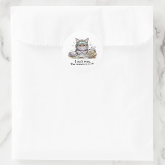 Rond Funny Accountant Sticker Tax Season Is Ruff Cat Gi
