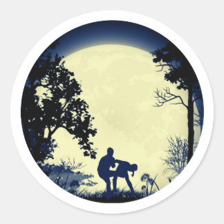 Rond Funny Krav Maga Groin Kick Sticker Jaune