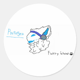 Rond furry protogen sticker