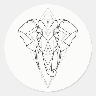 Rond Géométrique - Sticker éléphant