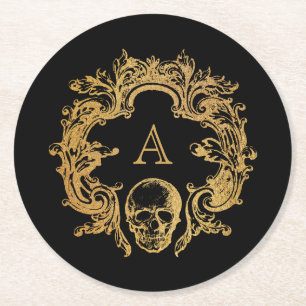 Rond Glam gothique   DESSOUS DE VERRE   Noir