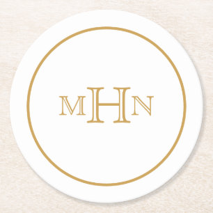 Rond Glam gothique DESSOUS DE VERRE Papier Monogr