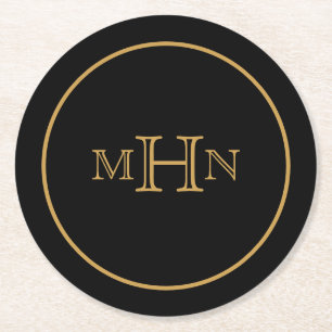 Rond Glam gothique DESSOUS DE VERRE Papier Monogr